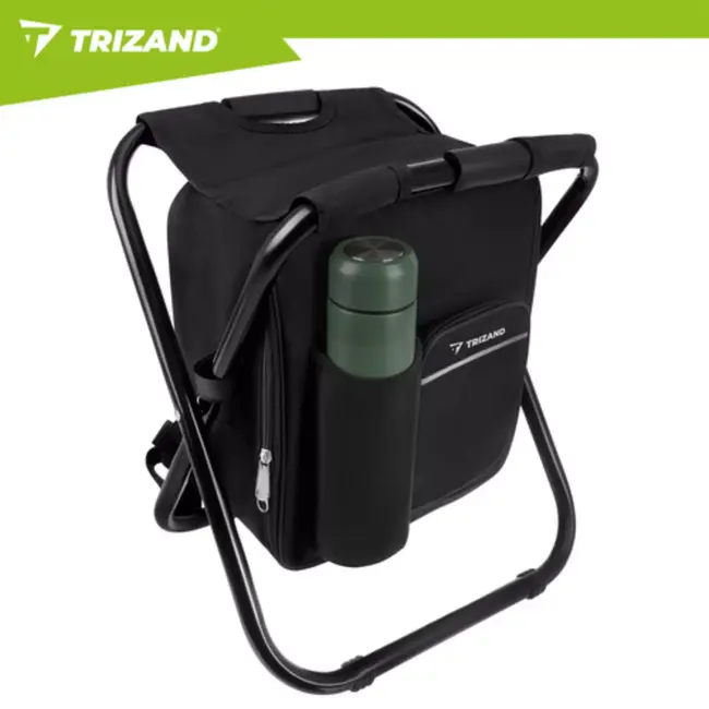 Trizand 3 in 1 Opvouwbare visstoel met koelvak en rugzak 36 x 29 x 41 cm