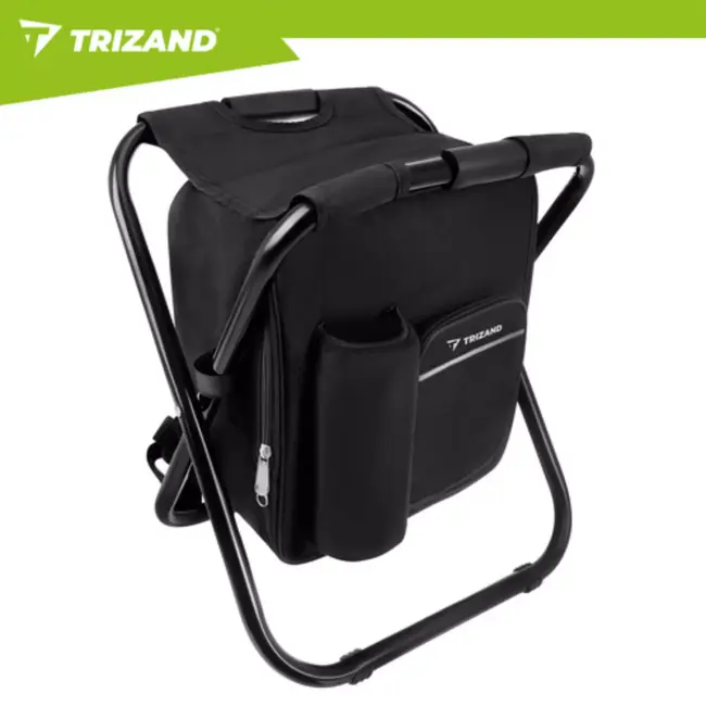 Trizand 3 in 1 Opvouwbare visstoel met koelvak en rugzak 36 x 29 x 41 cm