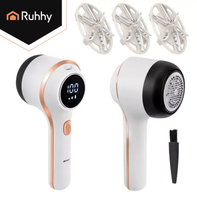 Ruhhy Oplaadbare krachtige kledingontpluizer 50 mm met 3 standen en LCD display