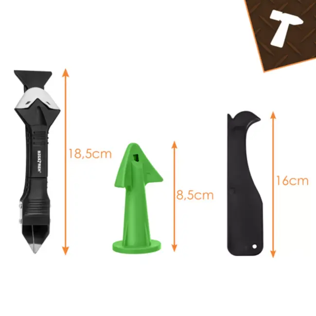 Bigstren Complete kitset 14-delig voor siliconen aanbrengen, gladstrijken en verwijderen zonder strepen