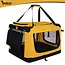 Purlov Gele opvouwbare transporttas voor hond en kat 60 x 42 x 44 cm met stevige constructie