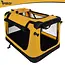 Purlov Gele opvouwbare transporttas voor hond en kat 60 x 42 x 44 cm met stevige constructie