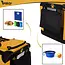 Purlov Gele opvouwbare transporttas voor hond en kat 60 x 42 x 44 cm met stevige constructie