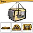 Purlov Gele opvouwbare transporttas voor hond en kat 60 x 42 x 44 cm met stevige constructie