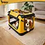 Purlov Gele opvouwbare transporttas voor hond en kat 60 x 42 x 44 cm met stevige constructie