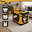 Purlov Gele opvouwbare transporttas voor hond en kat 60 x 42 x 44 cm met stevige constructie