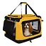 Purlov Gele opvouwbare transporttas voor hond en kat 60 x 42 x 44 cm met stevige constructie
