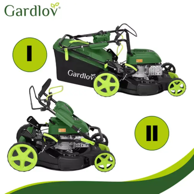 Gardlov Krachtige grasmaaier 196 cc met aandrijving en 4-in-1 functies voor gazononderhoud