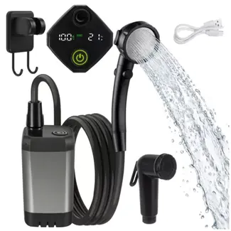 Trizand Mobiele douche met pomp 6000 mAh en 2 m slang voor kamperen en sport