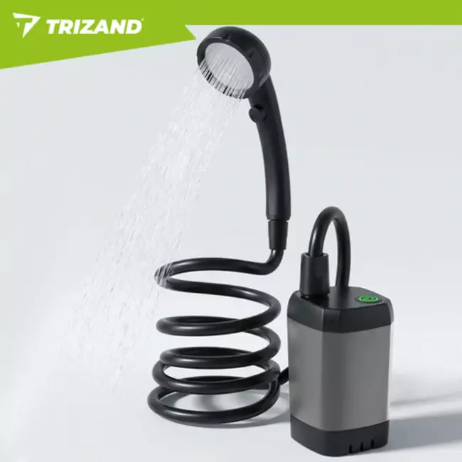 Trizand Mobiele douche met pomp 6000 mAh en 2 m slang voor kamperen en sport