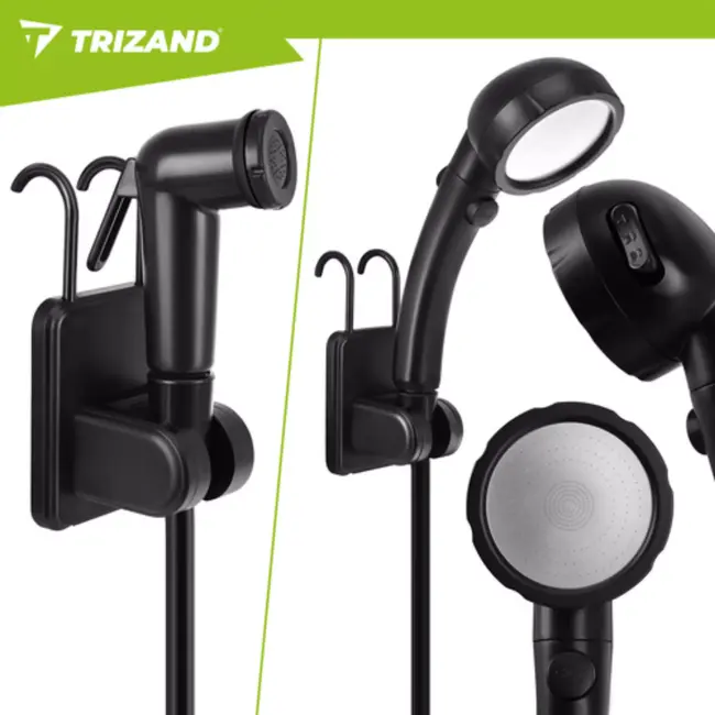 Trizand Mobiele douche met pomp 6000 mAh en 2 m slang voor kamperen en sport