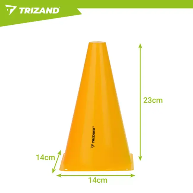 Trizand Kleurrijke trainingspionnen 23,5 cm set van 10 voor sport en oefeningen