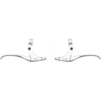 Saccon Aluminium remhendel set - zilver - vier-vinger grip - 10 cm - 22.2 mm diameter