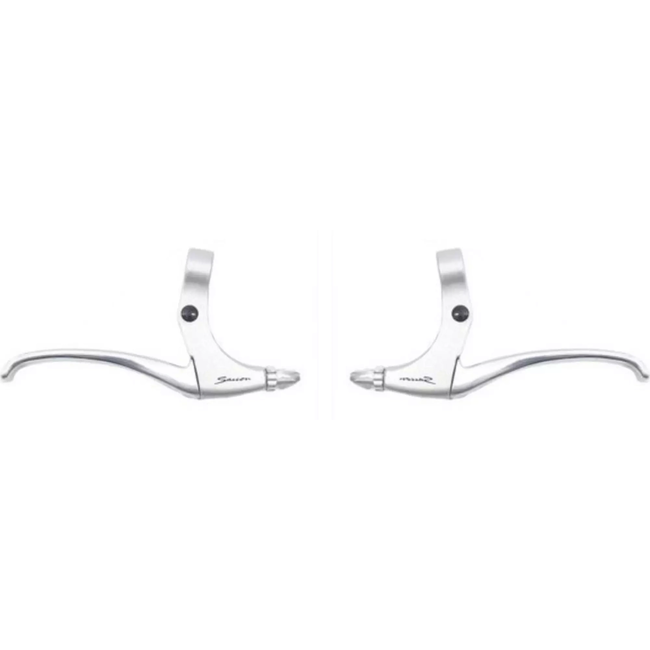 Saccon Aluminium remhendel set - zilver - vier-vinger grip - 10 cm - 22.2 mm diameter