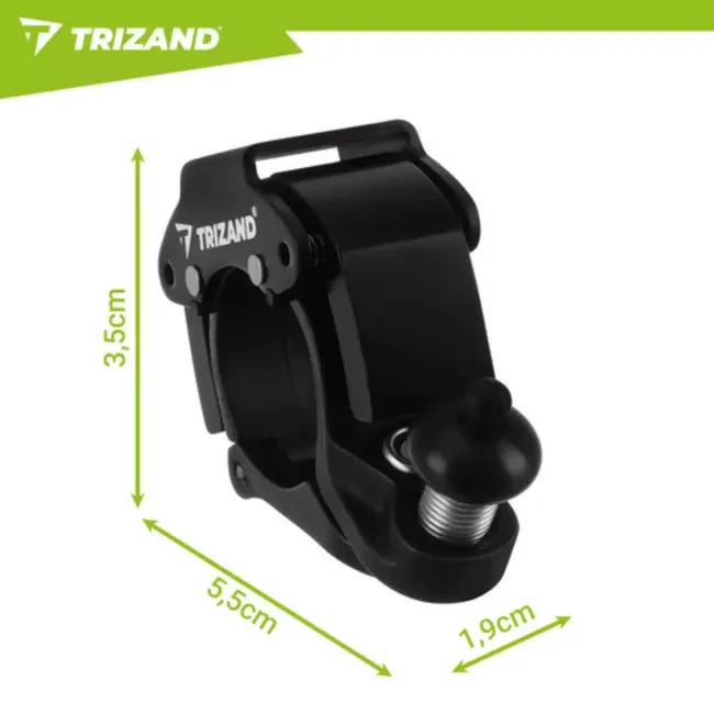Trizand Zwarte Compacte fietsbel met krachtig geluid tot 100 dB voor veilig fietsen