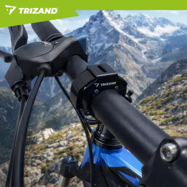 Trizand Zwarte Compacte fietsbel met krachtig geluid tot 100 dB voor veilig fietsen