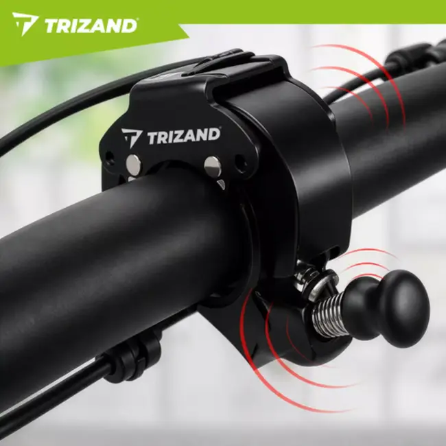 Trizand Zwarte Compacte fietsbel met krachtig geluid tot 100 dB voor veilig fietsen