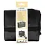 Benson Zwarte opvouwbare weekendtas met ritssluiting en band voor rolkoffer 48 x 34 x 13 cm