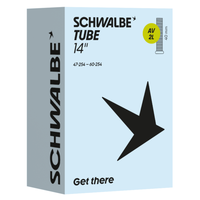 Schwalbe Binnenband 14 x 1.75 - 28/40-254 - Schrader ventiel 40mm - Duurzaam butyl rubber