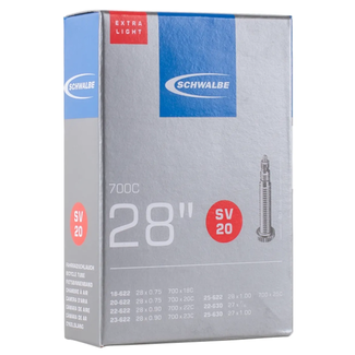 Schwalbe Binnenband extra licht - 28 inch - Presta ventiel 40mm - Zwart - Duurzaam rubber