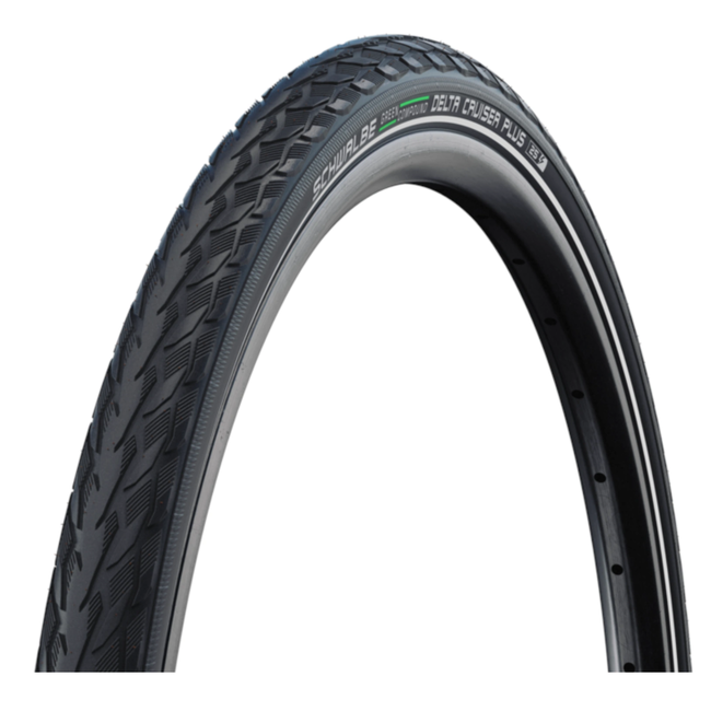 Schwalbe Fietsband - K-Guard bescherming - Zwart met reflectie - 28x1 1/8 - Retro stijl