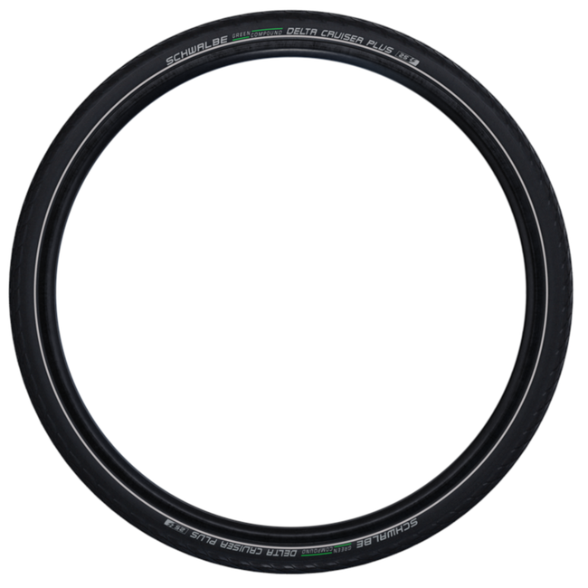 Schwalbe Fietsband - Delta Cruiser - K-Guard bescherming - Zwart met reflectie - 26x1 3/8