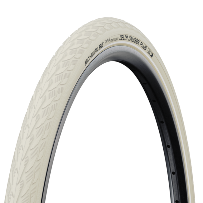 Schwalbe Fietsband 28x1.40 - PunctureGuard - Reflectie - Creme - Comfortabel & Duurzaam