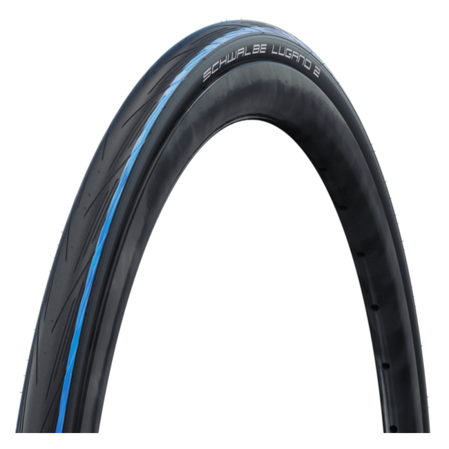 Schwalbe Zwarte/blauwe buitenband - K-Guard bescherming - 28x1.00 - Geschikt voor natte en droge omstandigheden