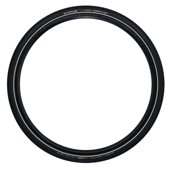Schwalbe Tourband met Greenguard - 3mm anti-lek - Zwart met reflectie - 28x1.50