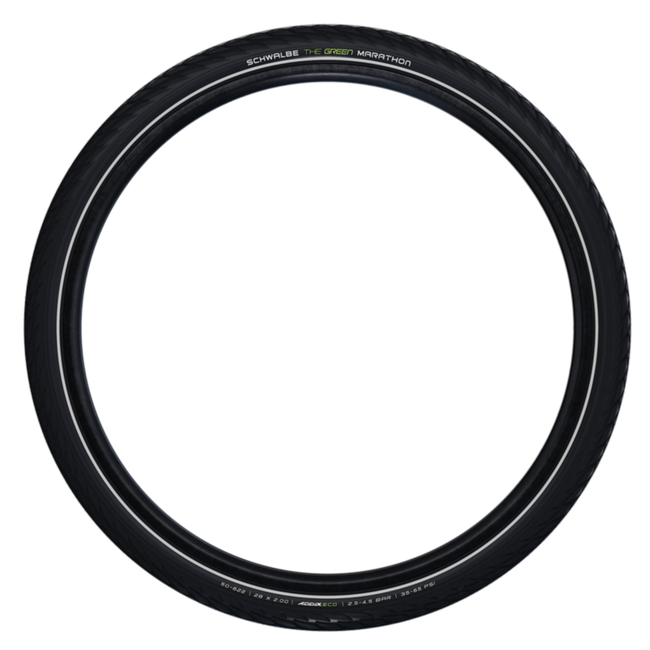 Schwalbe Vouwfietsband - Anti-lek Greenguard - Zwart met Reflectie - 20x1.50 - Milieuvriendelijk