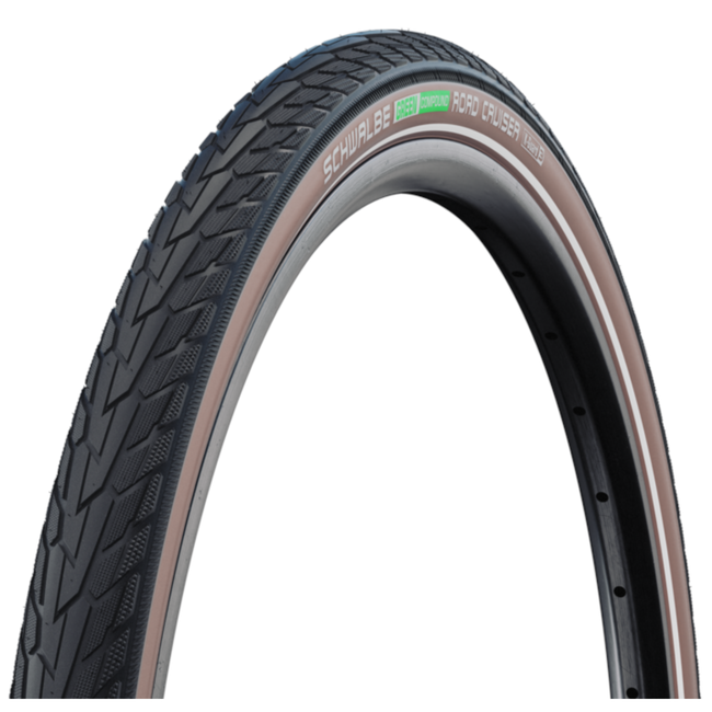 Schwalbe Buitenband 28x1.75 - Zwart/coffee - Reflectie - K-Guard bescherming - Duurzaam materiaal
