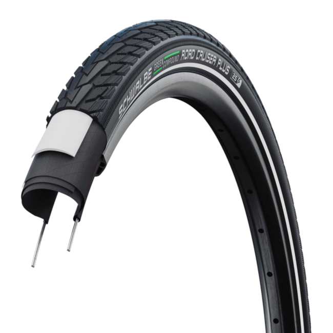 Schwalbe Road Cruiser Plus - Buitenband - PunctureGuard 3mm - Zwart met reflectie - 28x1.40