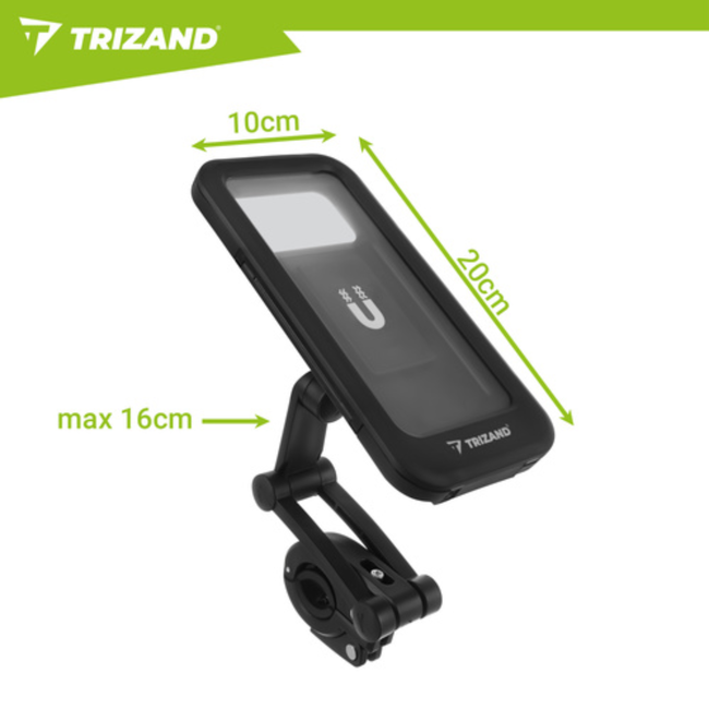 Trizand Waterdichte fietstelefoonhouder met 360° draaiing voor telefoons tot 6.9 inch