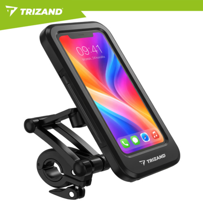 Trizand Waterdichte fietstelefoonhouder met 360° draaiing voor telefoons tot 6.9 inch