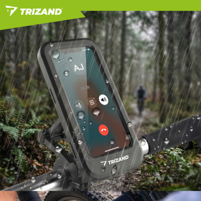 Trizand Waterdichte fietstelefoonhouder met 360° draaiing voor telefoons tot 6.9 inch