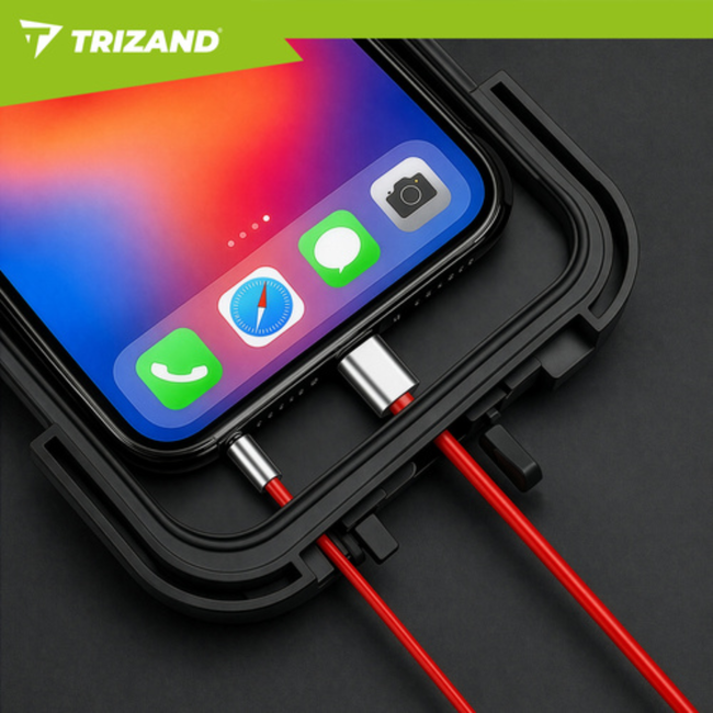 Trizand Waterdichte fietstelefoonhouder met 360° draaiing voor telefoons tot 6.9 inch