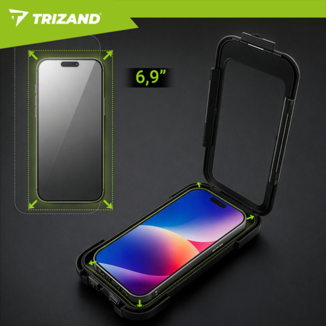 Trizand Waterdichte fietstelefoonhouder met 360° draaiing voor telefoons tot 6.9 inch