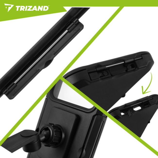 Trizand Waterdichte fietstelefoonhouder met 360° draaiing voor telefoons tot 6.9 inch