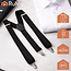 Ruhhy Zwarte herenbretels 3,5 cm breed met Y-vorm en metalen clips