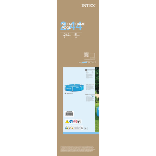 Intex Framezwembad 244 x 51 cm met metalen frame en 1820 l inhoud