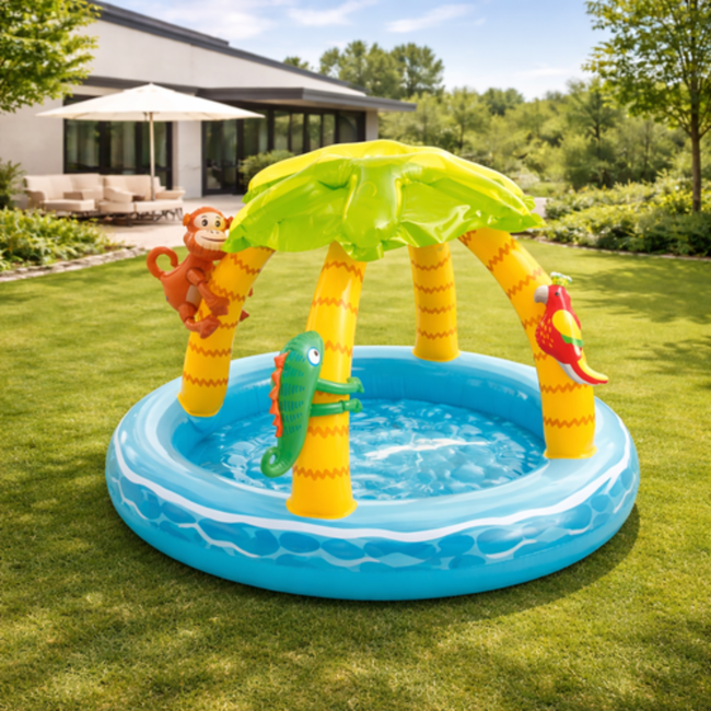 Intex Babyzwembad 102 x 86 cm met tropisch eiland ontwerp en 45 liter inhoud