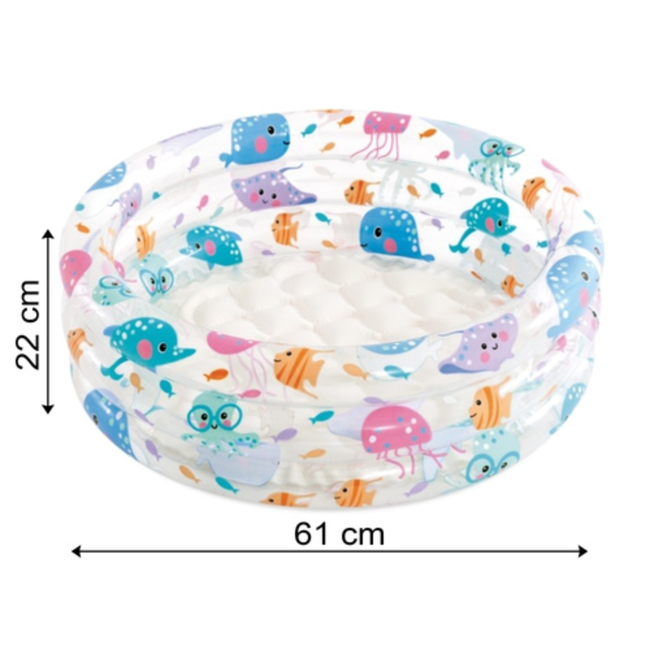 Intex Kinderzwembad 61 x 22 cm met zeedieren en 28 l inhoud