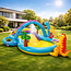 Intex Opblaasbaar Dinoland waterspeelcentrum 302 x 229 x 112 cm met glijbaan en sproeiboog