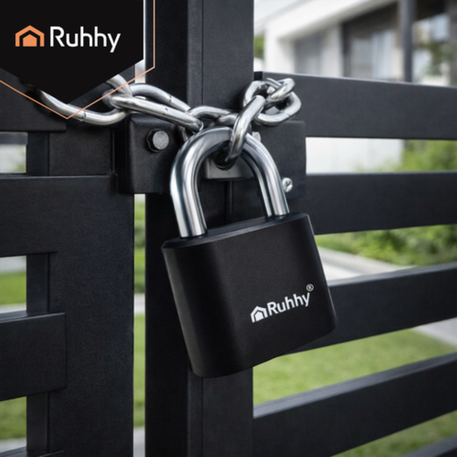 Ruhhy Stalen combinatieslot 50 mm met 4-cijferige code en geharde beugel voor dagelijks gebruik