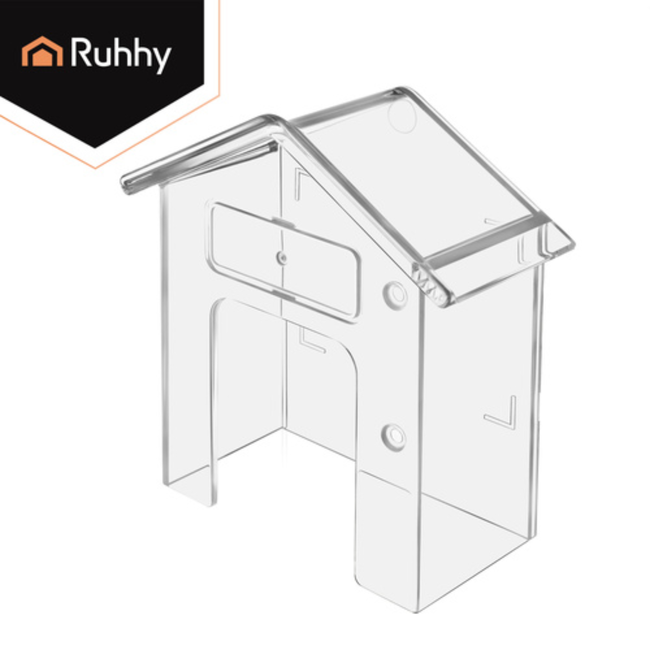 Ruhhy Transparante deurbel beschermkap 9,5 x 4,3 x 9,9 cm voor buiten en alle weersomstandigheden