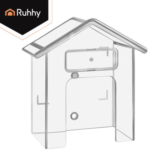 Ruhhy Transparante deurbel beschermkap 9,5 x 4,3 x 9,9 cm voor buiten en alle weersomstandigheden