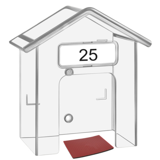 Ruhhy Transparante deurbel beschermkap 9,5 x 4,3 x 9,9 cm voor buiten en alle weersomstandigheden