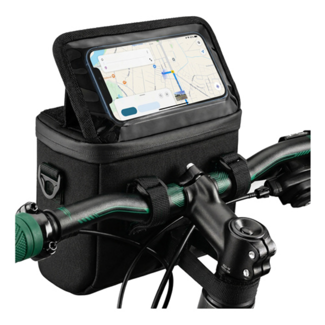 Trizand Waterbestendige stuurtas met telefoonhouder en transparant venster voor navigatie tijdens het fietsen