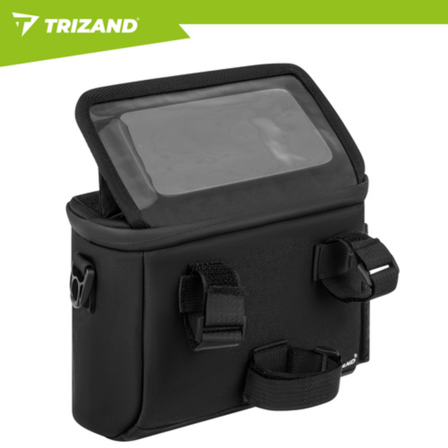 Trizand Waterbestendige stuurtas met telefoonhouder en transparant venster voor navigatie tijdens het fietsen