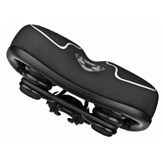 Wittkop Gelzadel met Dot 2 design - Comfortabel tourzadel - Zwart - Unisex - Met zadelstrop
